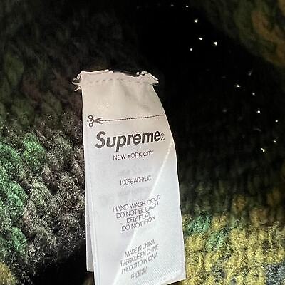 SUPREME SS 24 KNIT CAMO BEANIE: