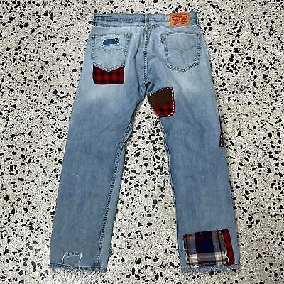 VINTAGE Y2K KAPITAL STYLE PATCHWORK LEVIS 505 DENIM JEANS