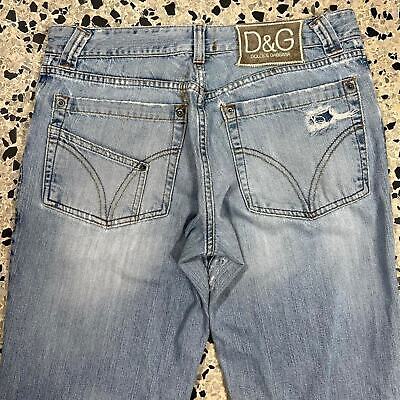 VINTAGE Y2K THRASHED DOLCE & GABBANA PATCHWORK DENIM JEANS