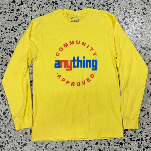 VINTAGE Y2K ANYTHING NY LOGO LONGSLEEVE TEE: