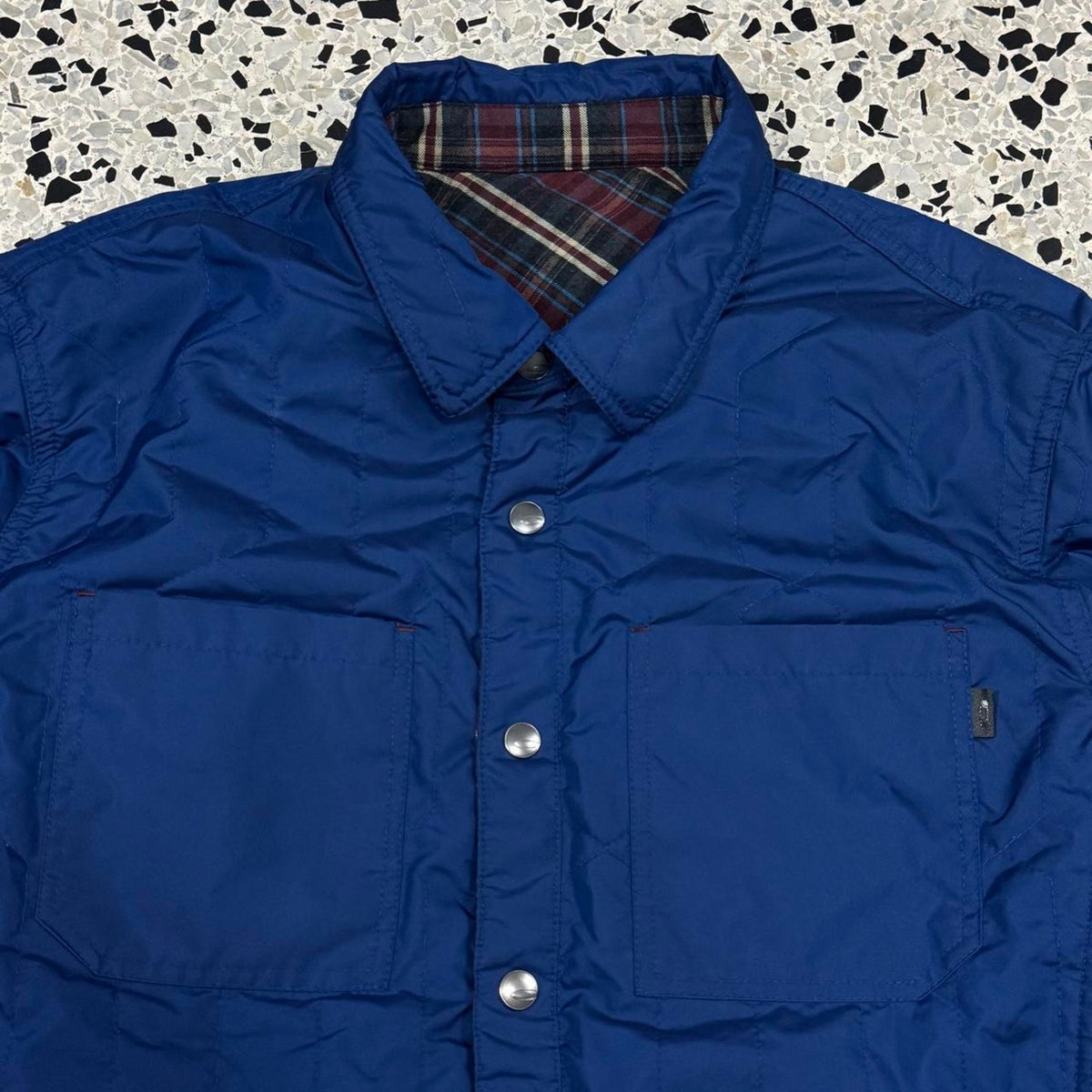 VINTAGE 90S Y2K OAKLEY REVERSIBLE FLANNEL OVERSHIRT JACKET: