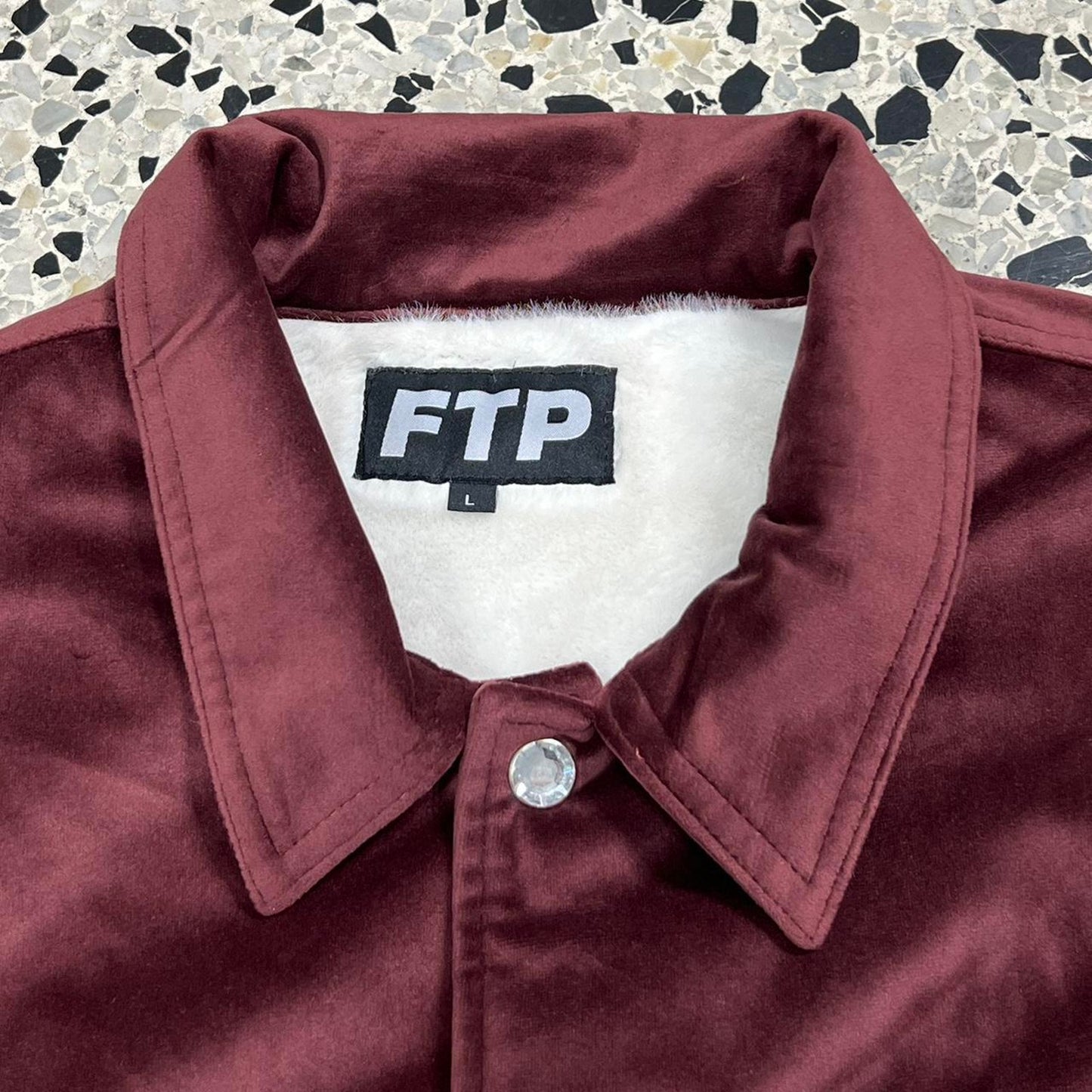 BNWT FTP MAROON CERTIFIED DIAMONDS COACH JACKET: