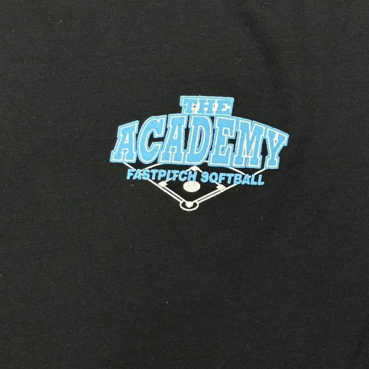 VINTAGE Y2K THE ACADEMY SOFTBALL NOTHING SOFT ABOUT THE WAY I PLAY L/S TEE: