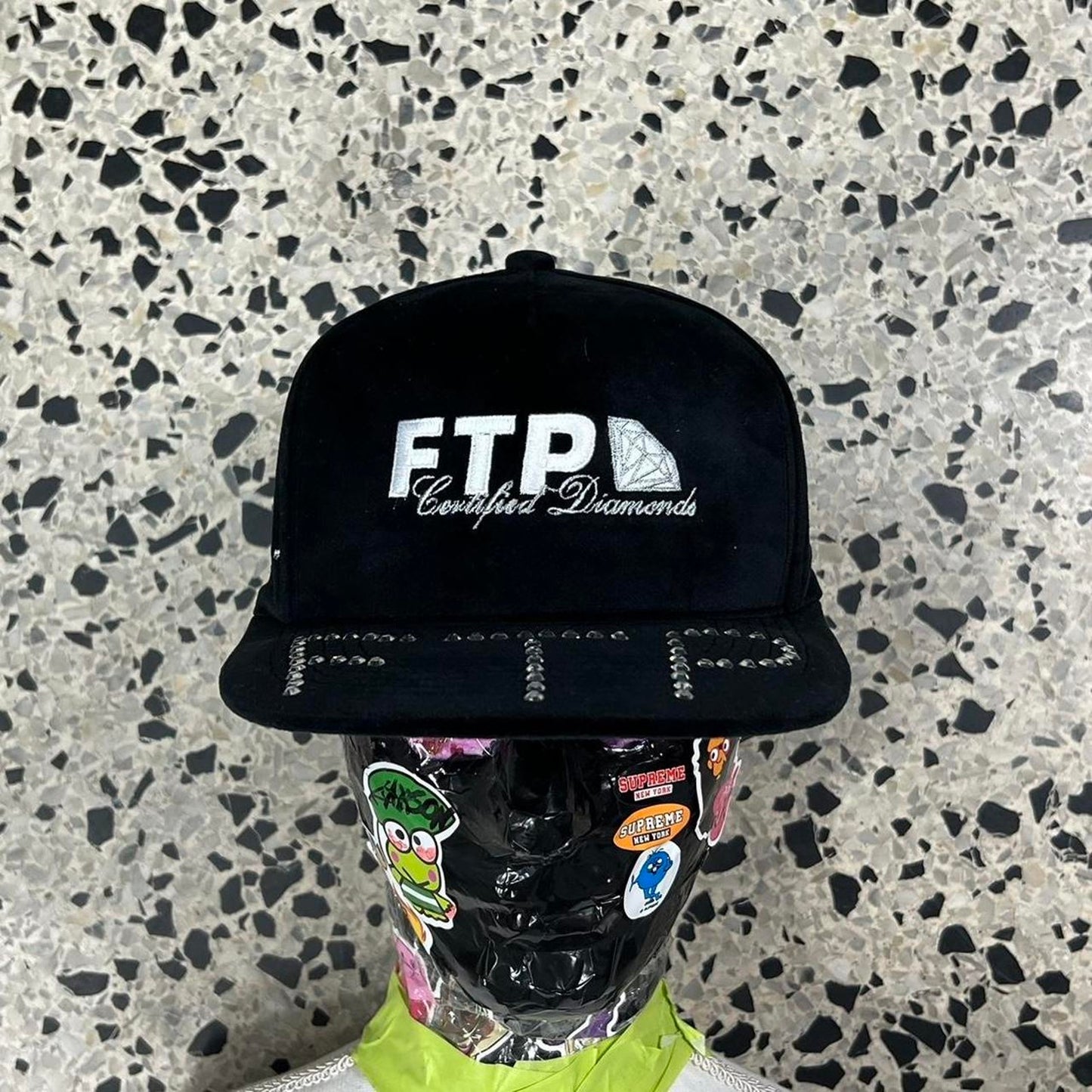 BNWT FTP BLACK CERTIFIED DIAMONDS STRAPBACK HAT: