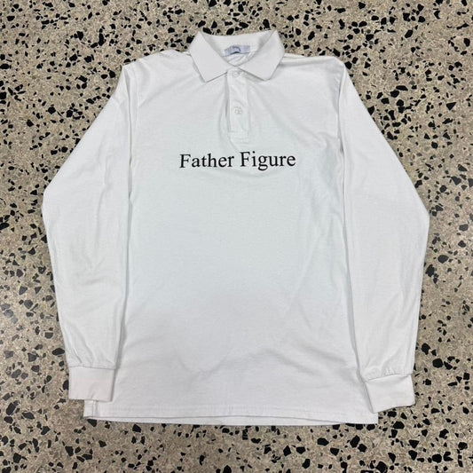 PRAYING FATHER FIGURE LONGSLEEVE RUGBY POLO SHIRT: