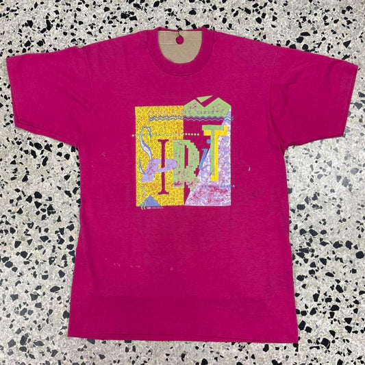VINTAGE 90S I’VE GOT THE SPIRIT PINK ABSTRACT TEE: