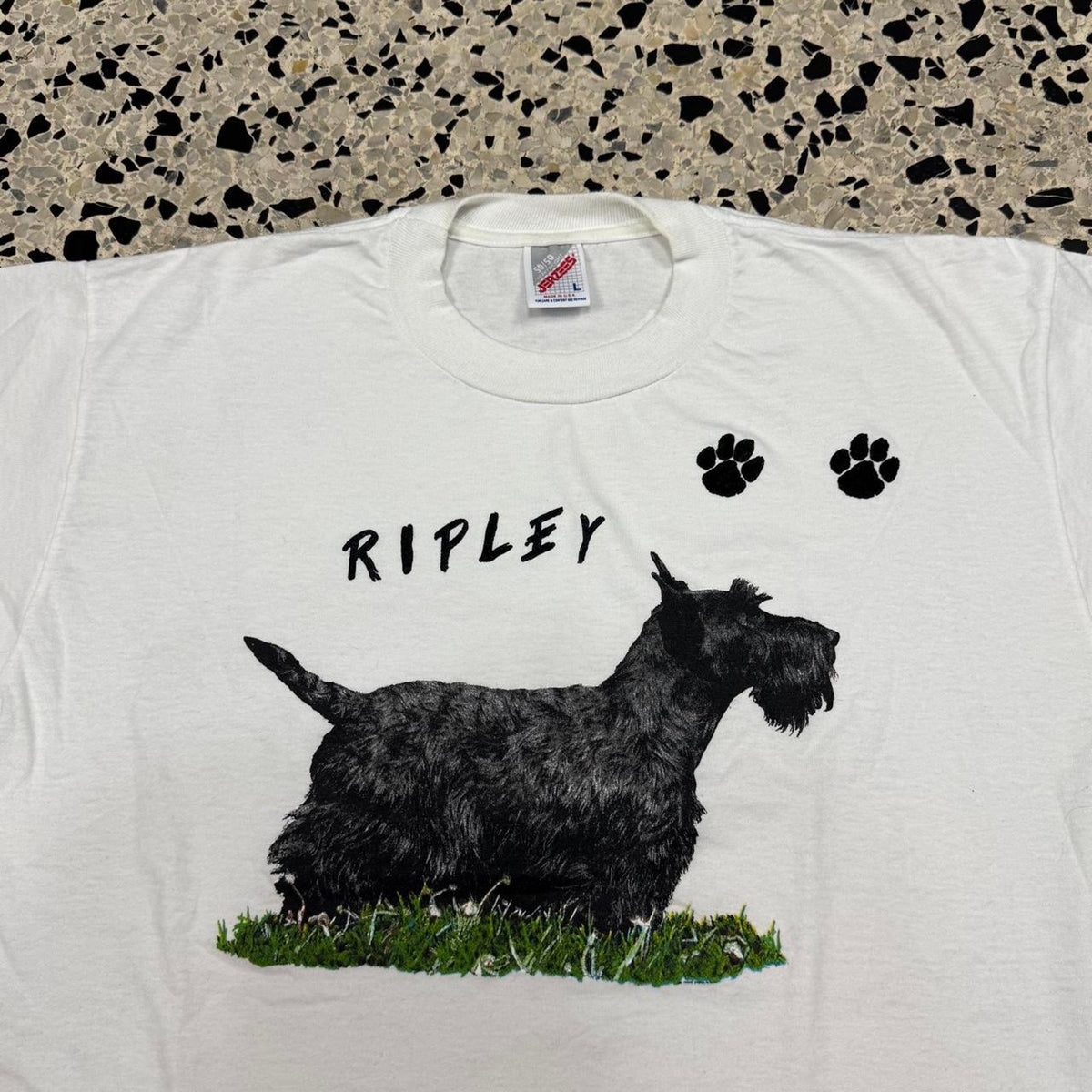 VINTAGE 90S RIPLEY THE SCOTTISH TERRIER DOG TEE: