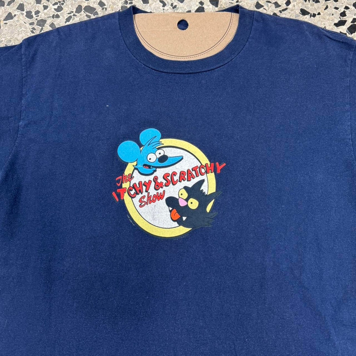 VINTAGE 90S SINGLE STITCH ITCHY AND SCRATCHY PROMO TEE: