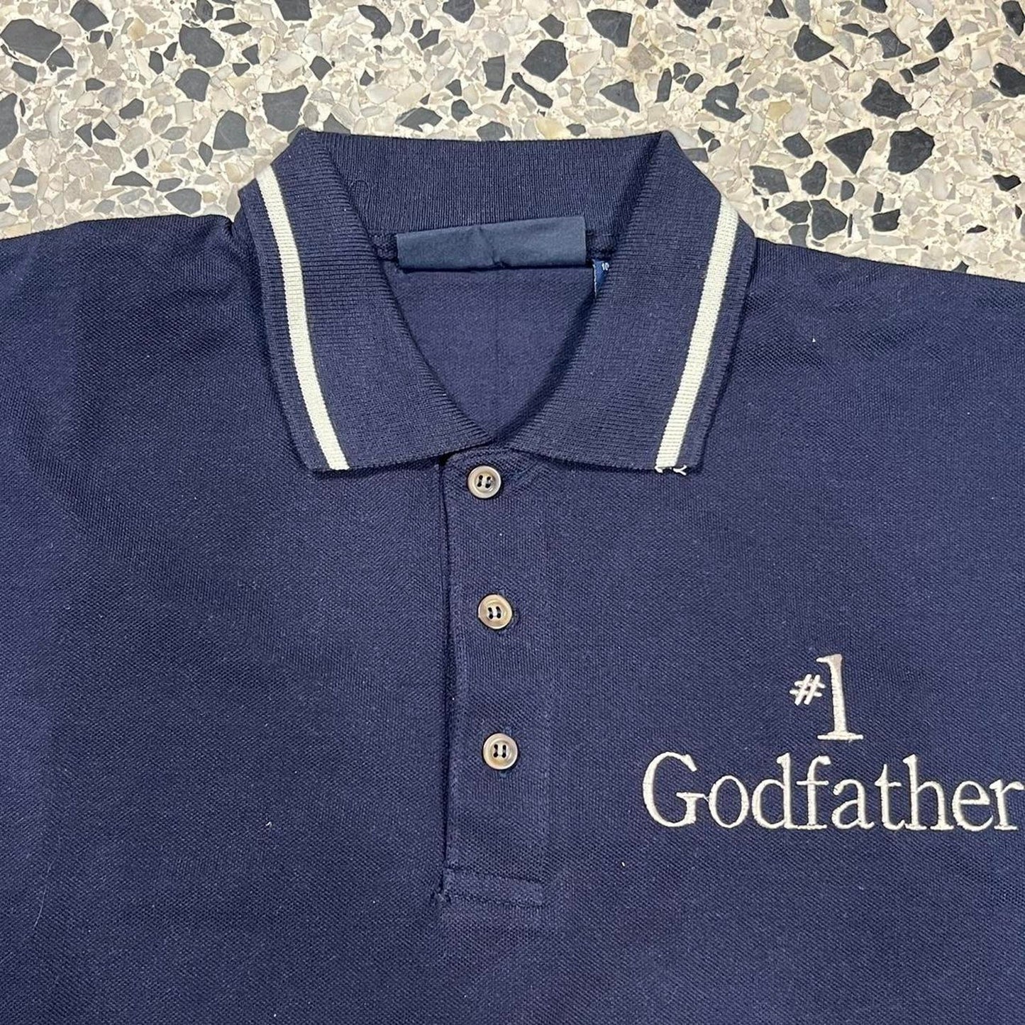 VINTAGE Y2K NUMBER 1 GODFATHER POLO SHIRT: