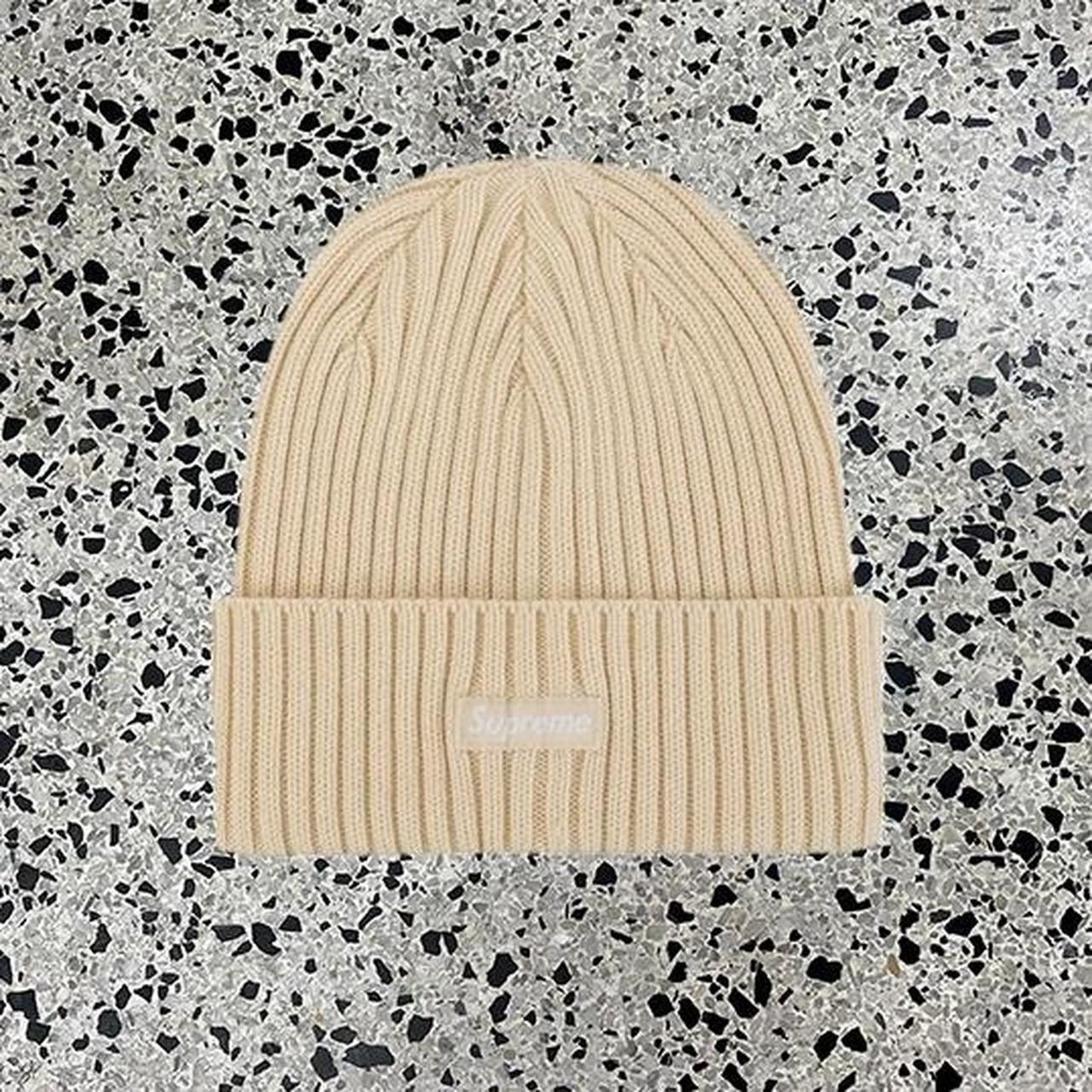 SUPREME SS 24 TAN OVERDYED BEANIE: