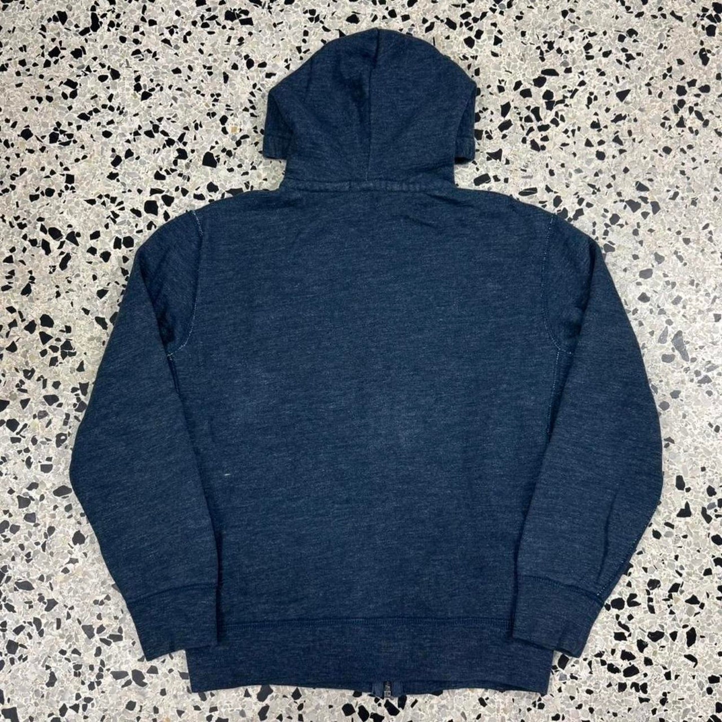 VINTAGE Y2K POLO BY RALPH LAUREN DARK HEATHER GRAY ESSENTIAL ZIP UP HOODIE: