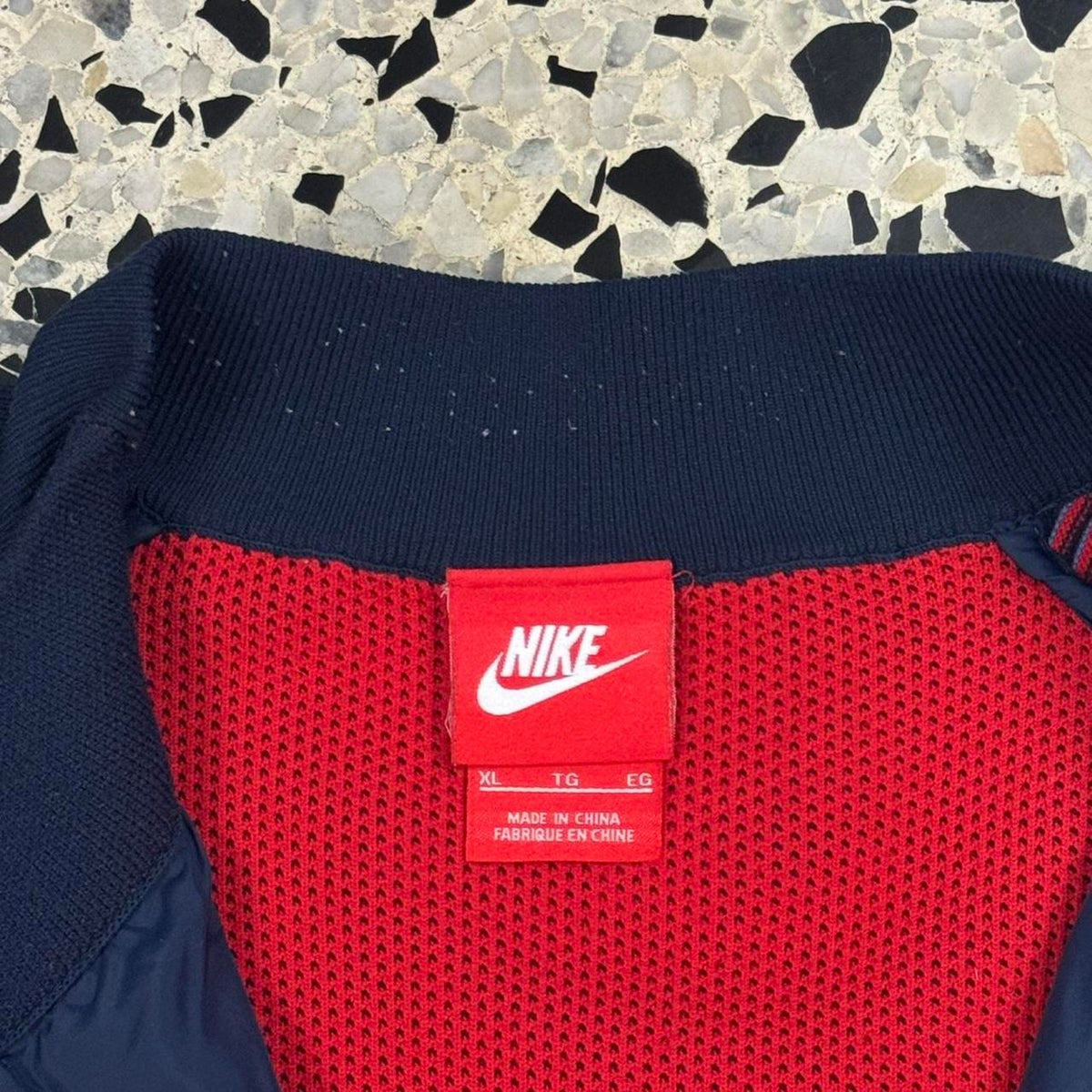 VINTAGE Y2K NIKE TECH KNIT DYNAMIC REVEAL VARSITY TRACK JACKET: