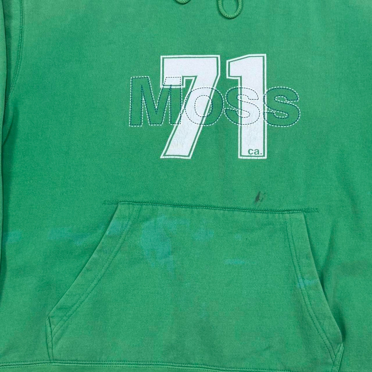 VINTAGE 90S Y2K THRASHED MOSSIMO MOSS 71 HOODIE: