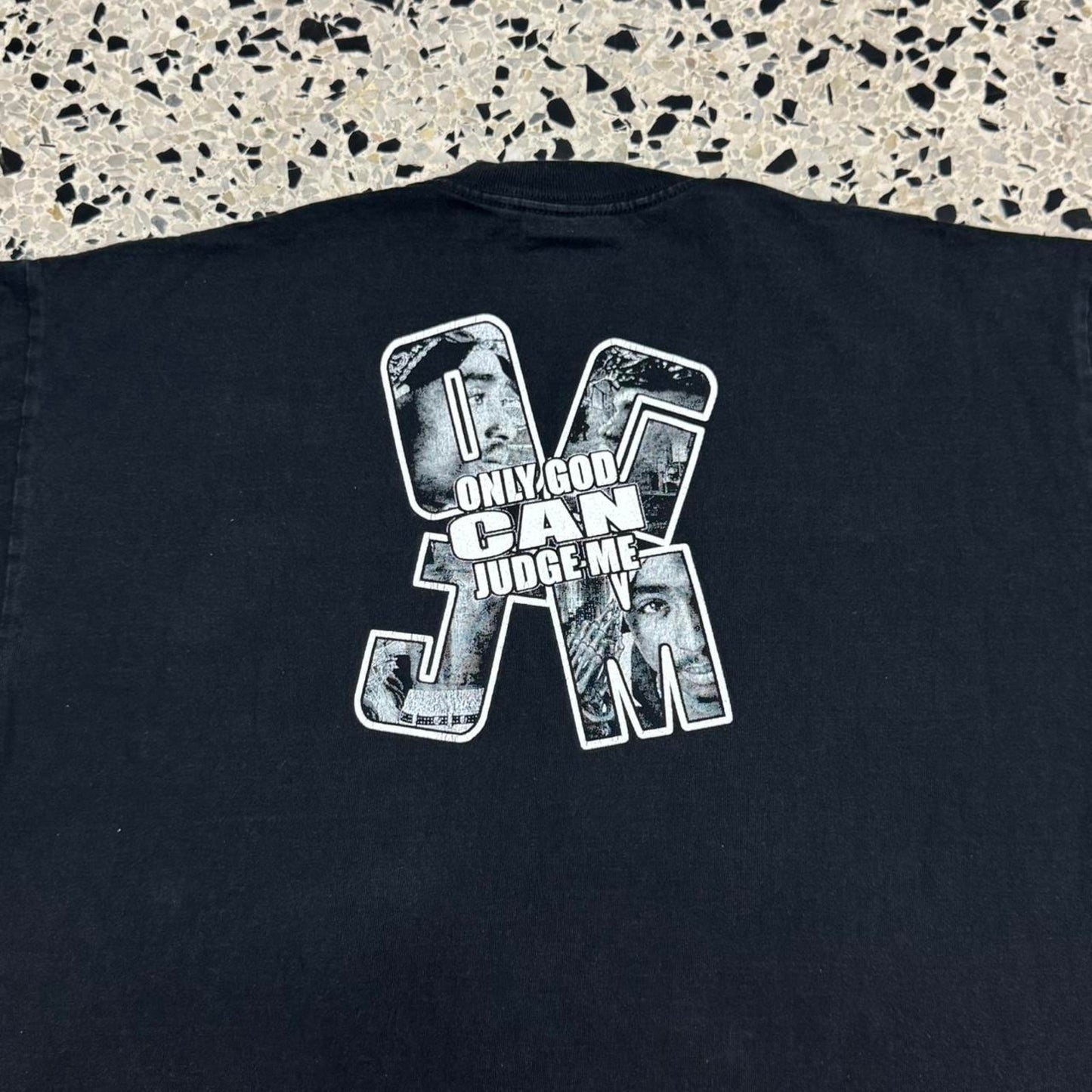 VINTAGE Y2K TUPAC SHAKUR ONLY GOD CAN JUDGE ME MEMORIAL TEE: