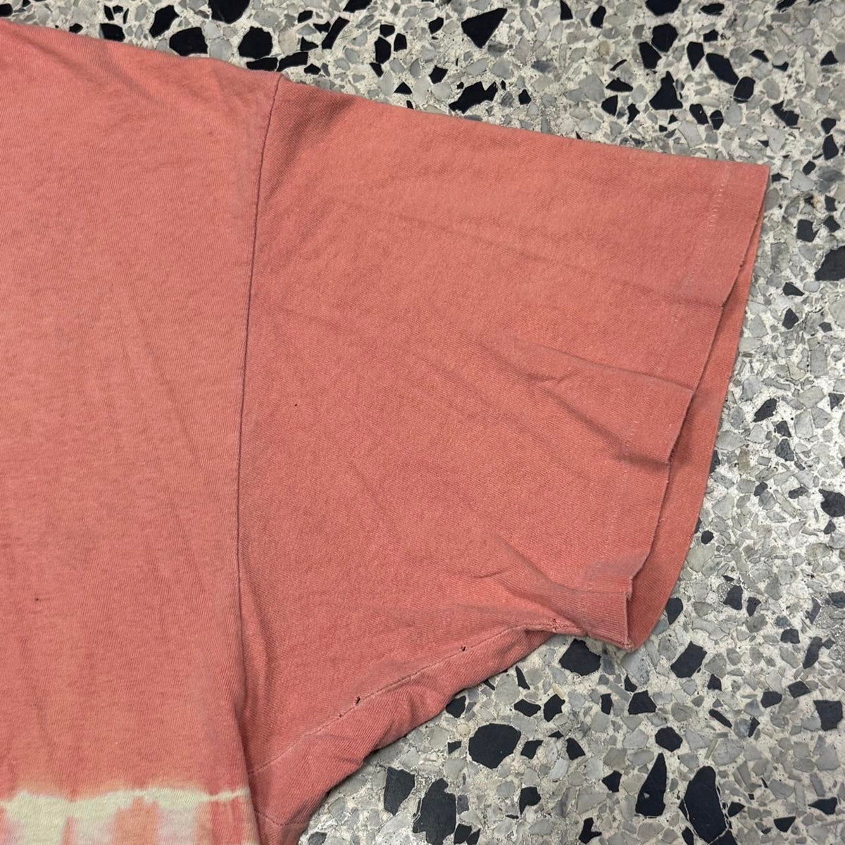 VINTAGE 80S 90S SINGLE STITCH XXL ORANGE & YELLOW TIE DYE TEE: