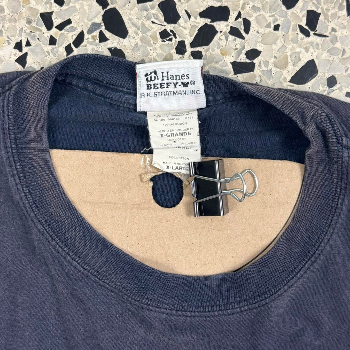 VINTAGE Y2K HARLEY DAVIDSON BLUE EMBLEM X BOSTON HARLEY DAVIDSON TEE: