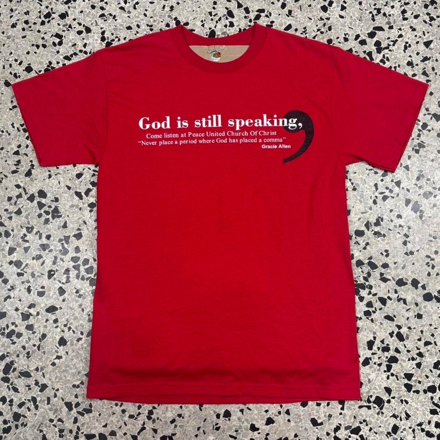 VINTAGE Y2K GOD IS STILL SPEAKING RELIGIOUS TEE: