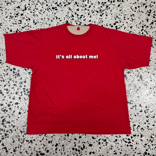 VINTAGE Y2K LOVE SO SWEET ITS ALL ABOUT ME NOVELTY TEE:
