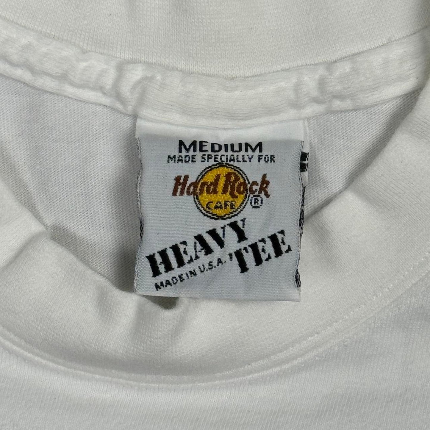 VINTAGE 90S HARD ROCK CAFÉ ATLANTA ORANGE ABSTRACT JAZZ PROMO TEE: