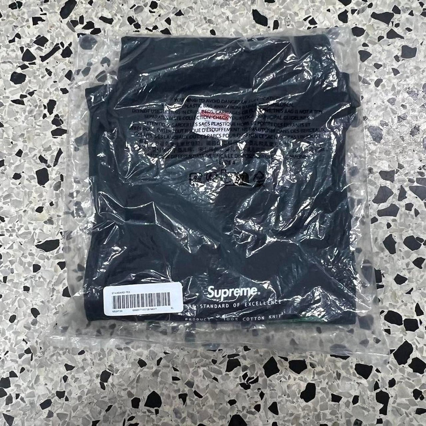 SUPREME SS 24 NAVY STANDARD TEE: