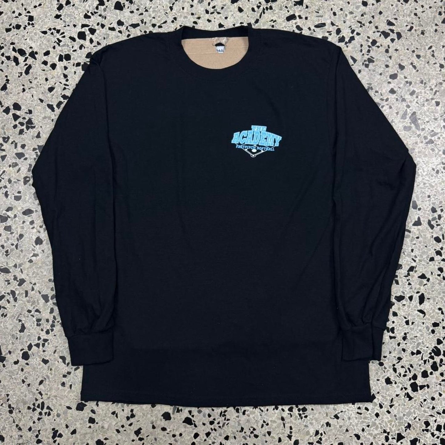 VINTAGE Y2K THE ACADEMY SOFTBALL NOTHING SOFT ABOUT THE WAY I PLAY L/S TEE: