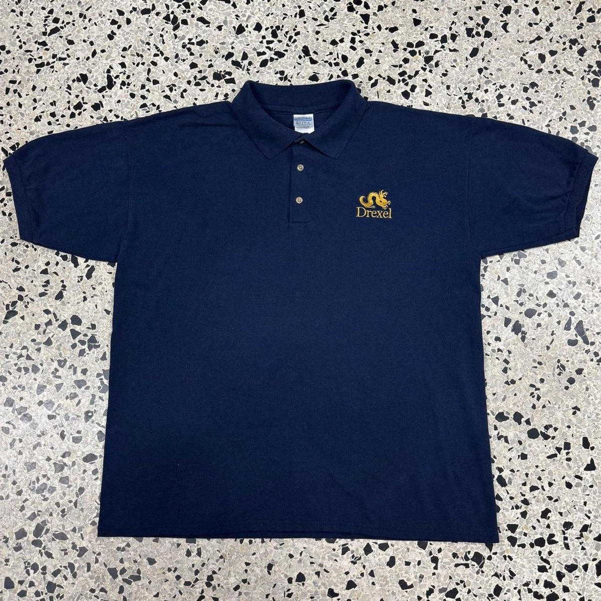 VINTAGE 90S Y2K DREXEL UNIVERSITY DRAGON POLO SHIRT: