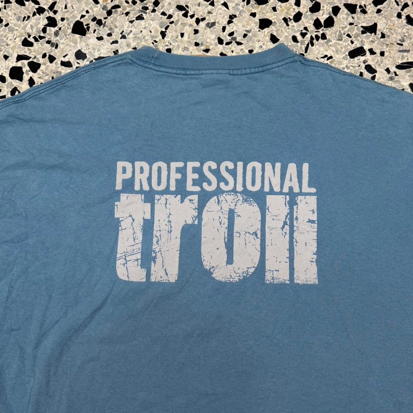 VINTAGE Y2K PROFESSIONAL TROLL ON THE BRIDGE TEE: