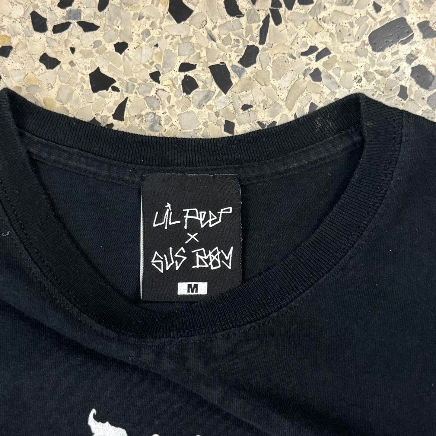 LIL PEEP X SUSBOY COLLAB MEMORIAL COLLAGE DADDY TATTOO TEE: