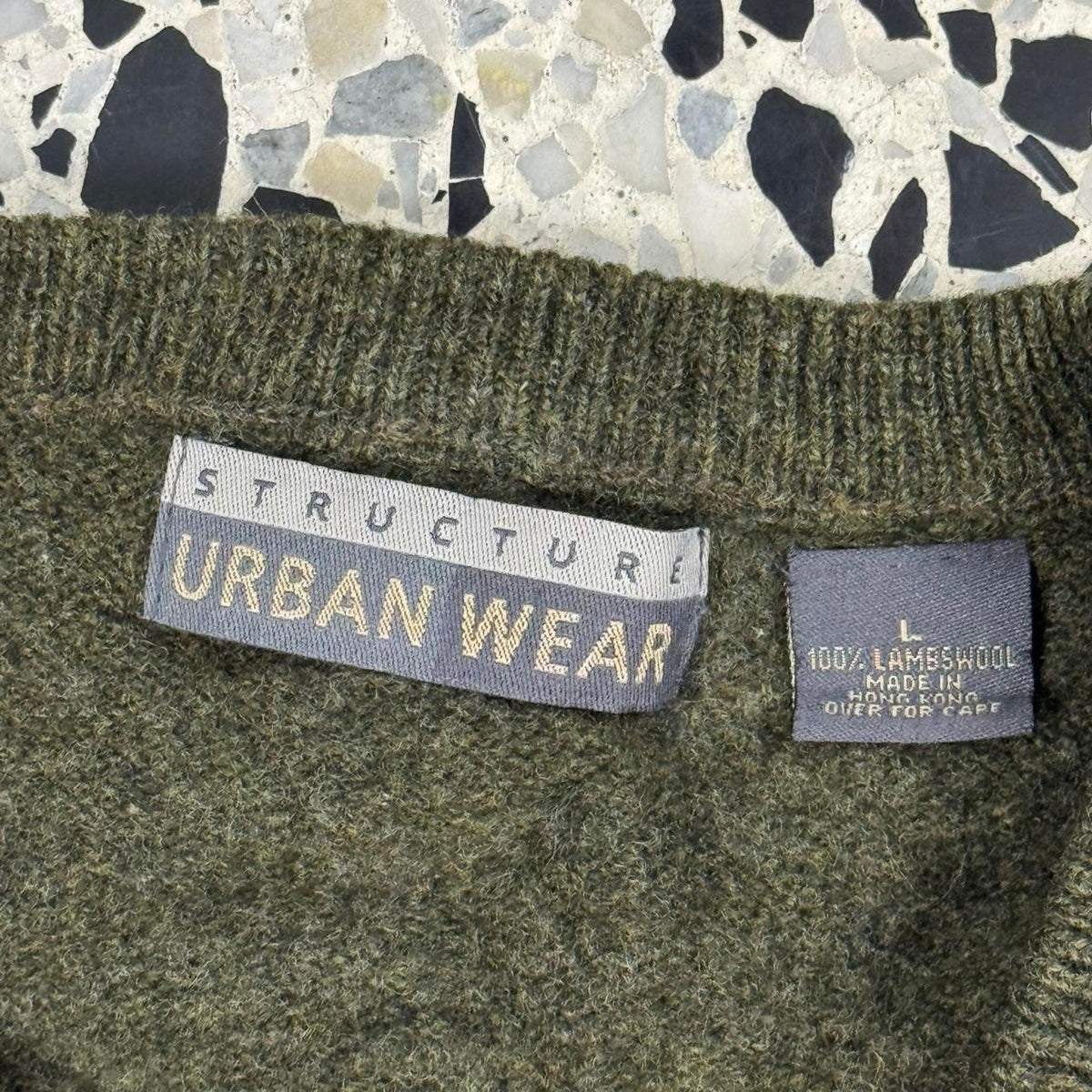 VINTAGE 90S STRUCTURE URBAN WEAR 100% LAMBSWOOL SWEATER VEST: