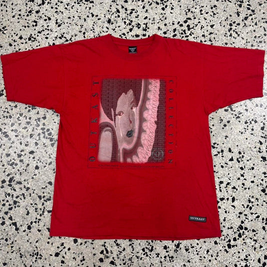 VINTAGE Y2K OUTKAST CLOTHING COMPANY CRYING GIRL ART GRAPHIC TEE: