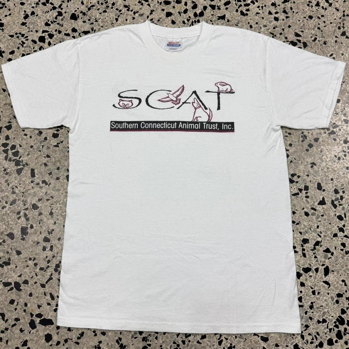 VINTAGE Y2K S.C.A.T. SOUTHERN CONNECTICUT ANIMAL TRUST ANIMAL ADOPTION TEE: