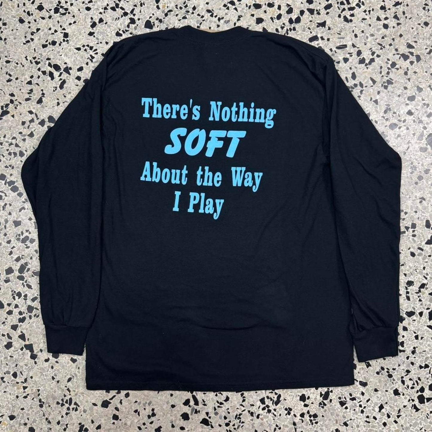 VINTAGE Y2K THE ACADEMY SOFTBALL NOTHING SOFT ABOUT THE WAY I PLAY L/S TEE: