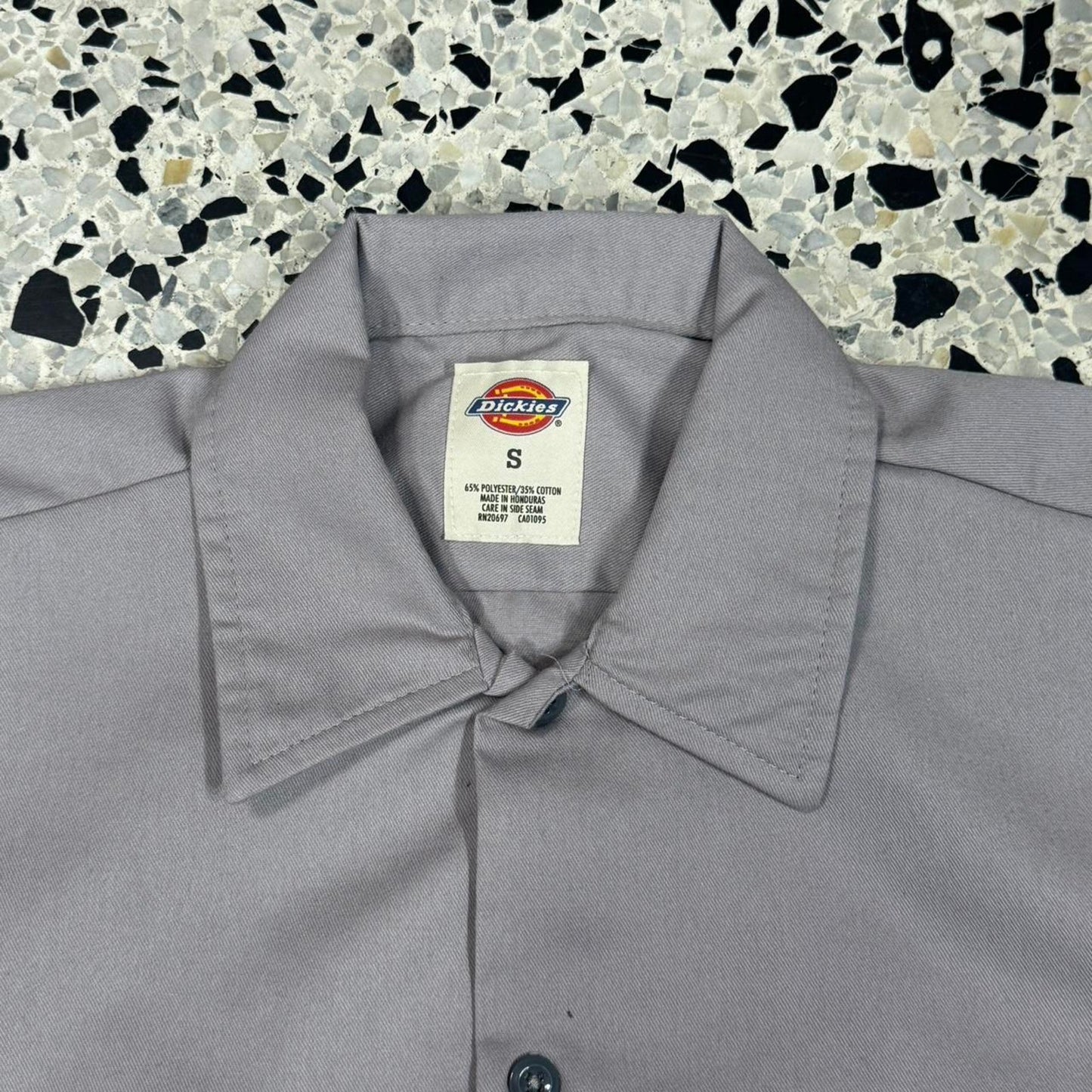 VINTAGE Y2K DICKIES ESSENTIAL SILVER GRAY WORK SHIRT: