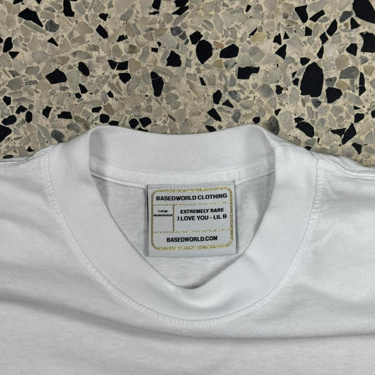 LIL B THE BASED GOD BASEDWORLD CLOTHING RED FLAME ALBUM COVER PROMO TEE: