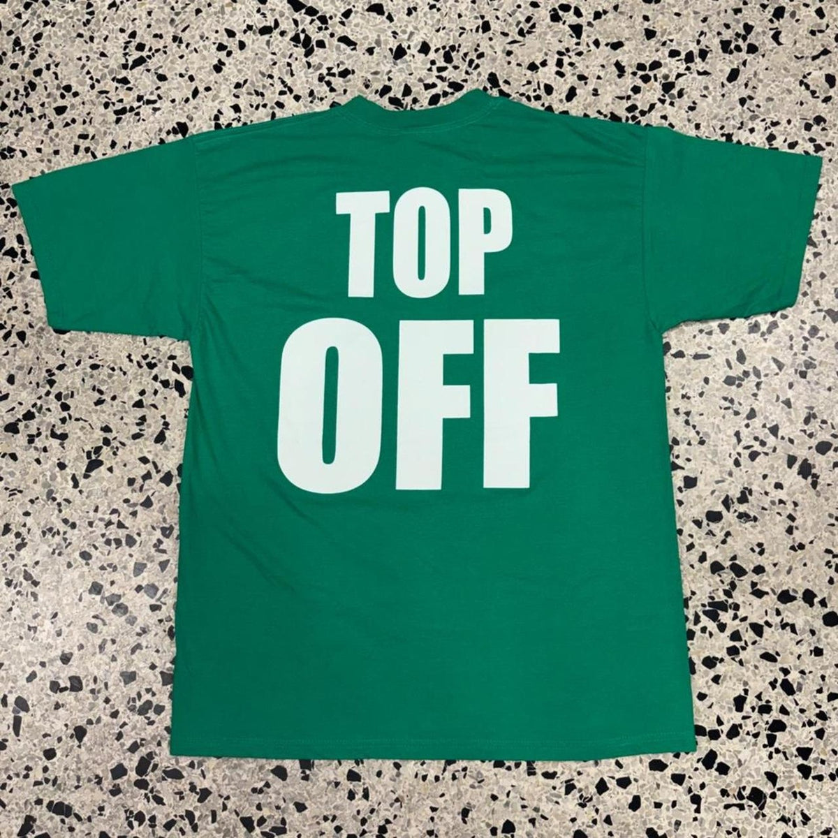 VINTAGE 90S Y2K TAKE YOUR TOP OFF FUNNY DOUBLE SIDED GREEN TEE: