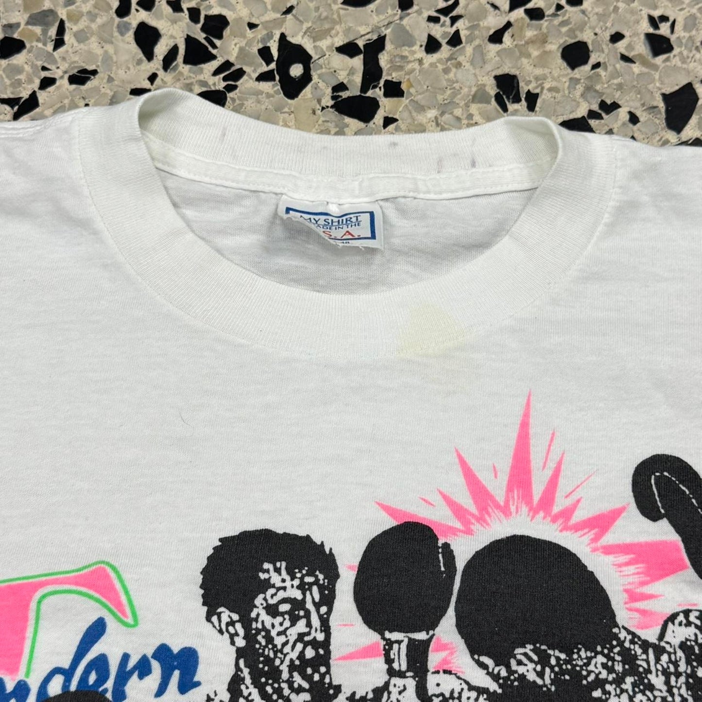 VINTAGE 80S 90S SINGLE STITCH BOXING TKO THUNDERN KNOCK OUT TEE:
