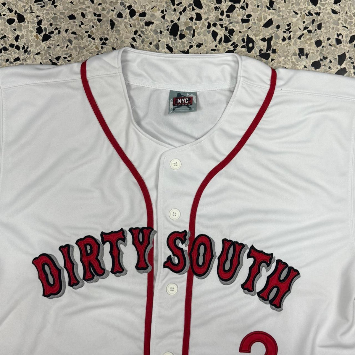 VINTAGE Y2K 212 NYC SPORTS DIRTY SOUTH 3 BASEBALL JERSEY: