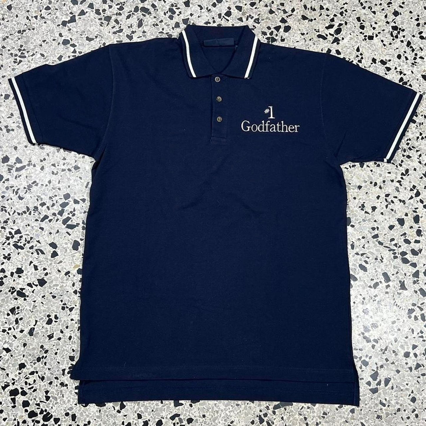 VINTAGE Y2K NUMBER 1 GODFATHER POLO SHIRT: