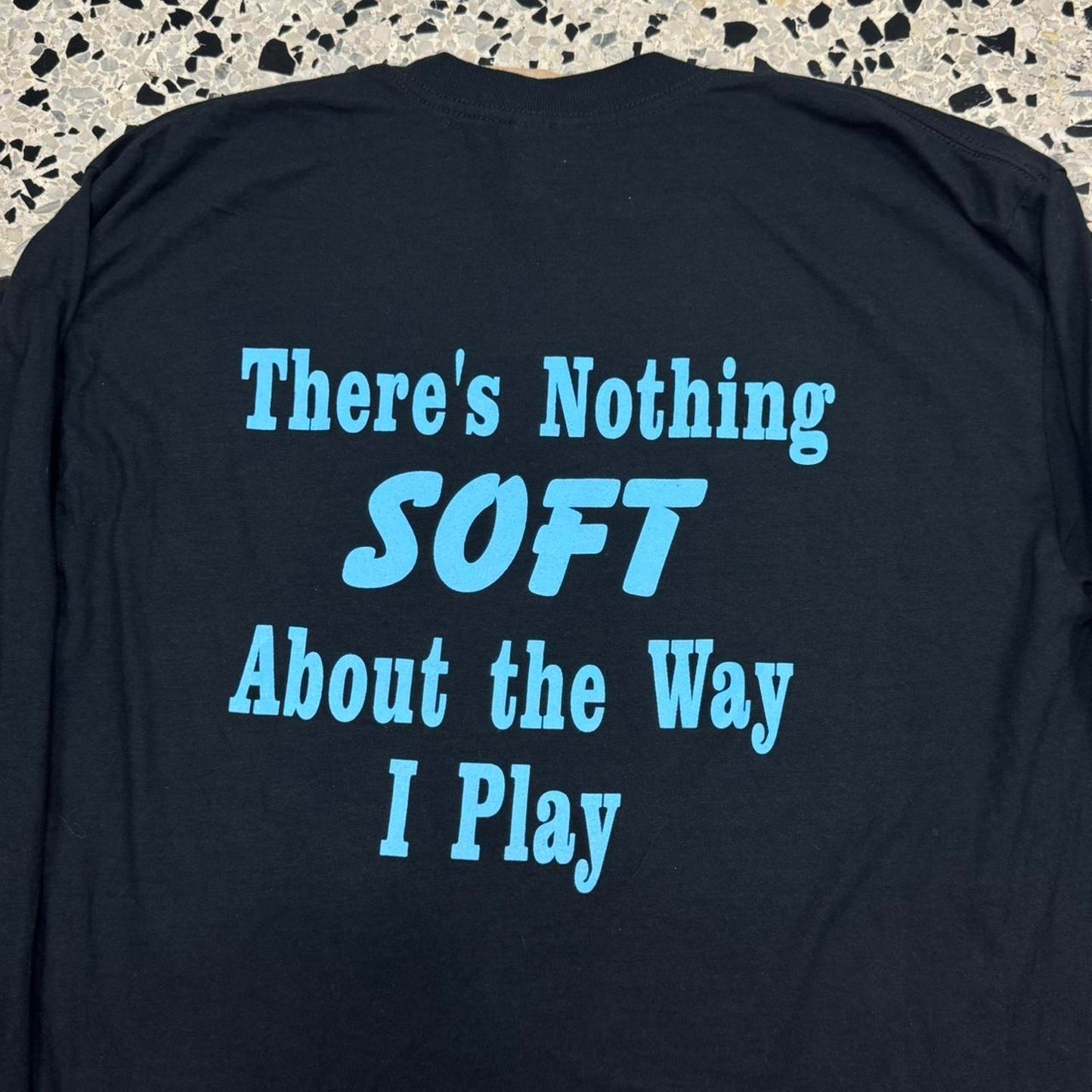 VINTAGE Y2K THE ACADEMY SOFTBALL NOTHING SOFT ABOUT THE WAY I PLAY L/S TEE: