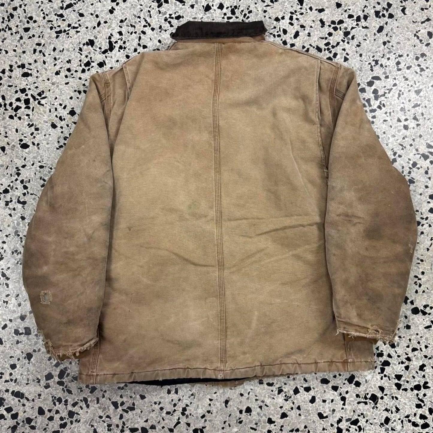 VINTAGE 90S Y2K THRASHED CARHARTT WORKWEAR JACKET: