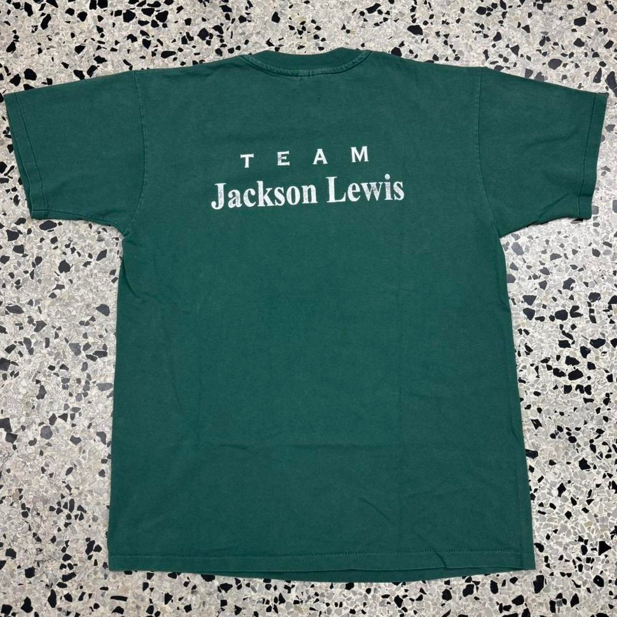 VINTAGE 90S 1999 SINGLE STITCH TEAM JACKSON LEWIS LAW FIRM MARATHON RACE TEE: