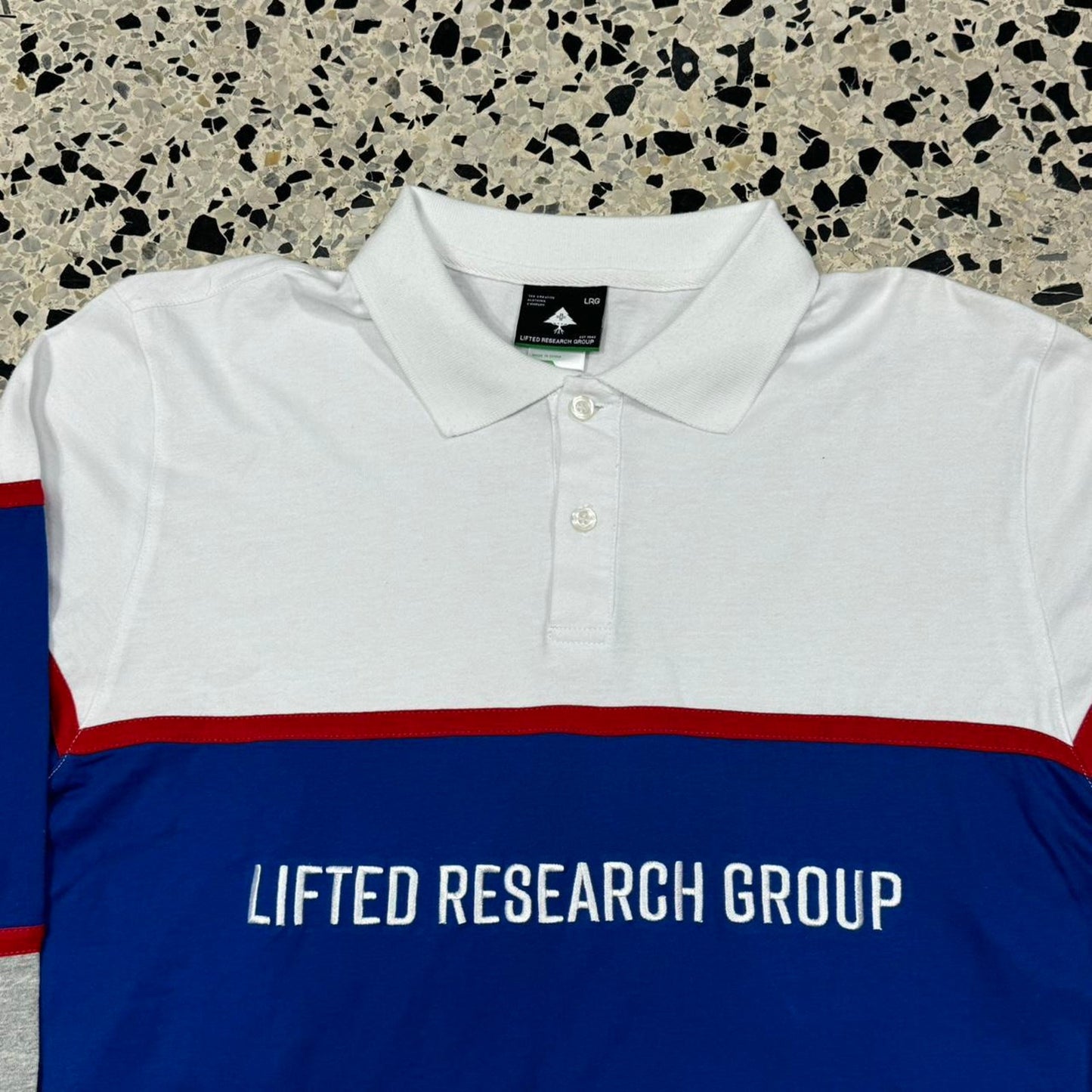 VINTAGE Y2K LRG LIFTED RESEARCH GROUP L/S RUGBY POLO SHIRT: