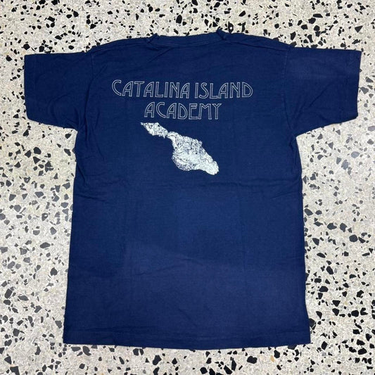 VINTAGE 90S SINGLE STITCH CATALINA ISLAND ACADEMY SOUVENIR TEE:
