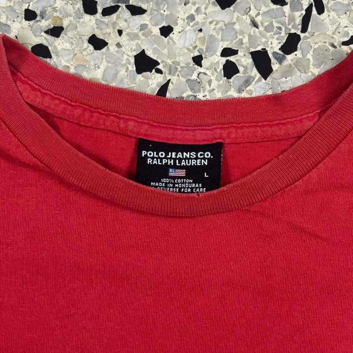 VINTAGE 90S Y2K POLO JEANS CO. RALPH LAUREN SPELL OUT LOGO TEE: