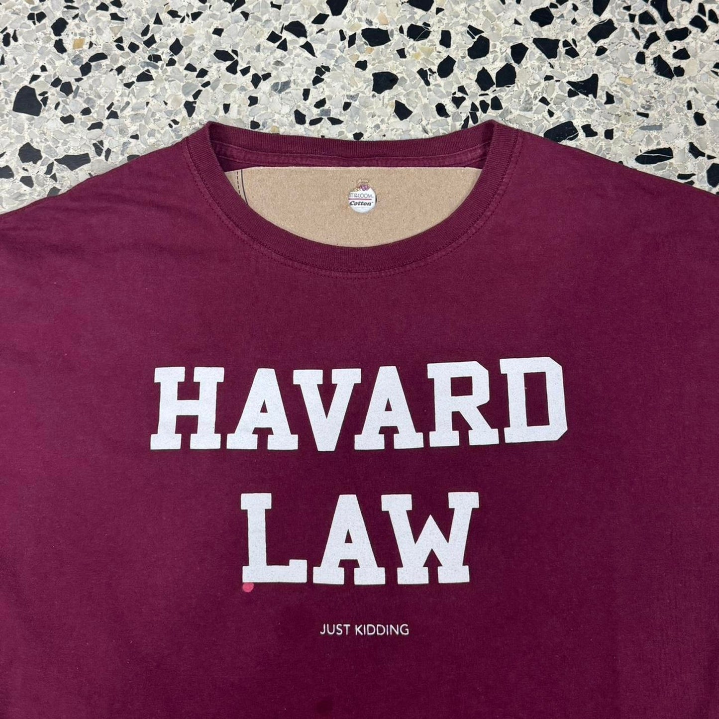 VINTAGE Y2K HARVARD LAW just kidding COLLEGE HUMOR TEE: