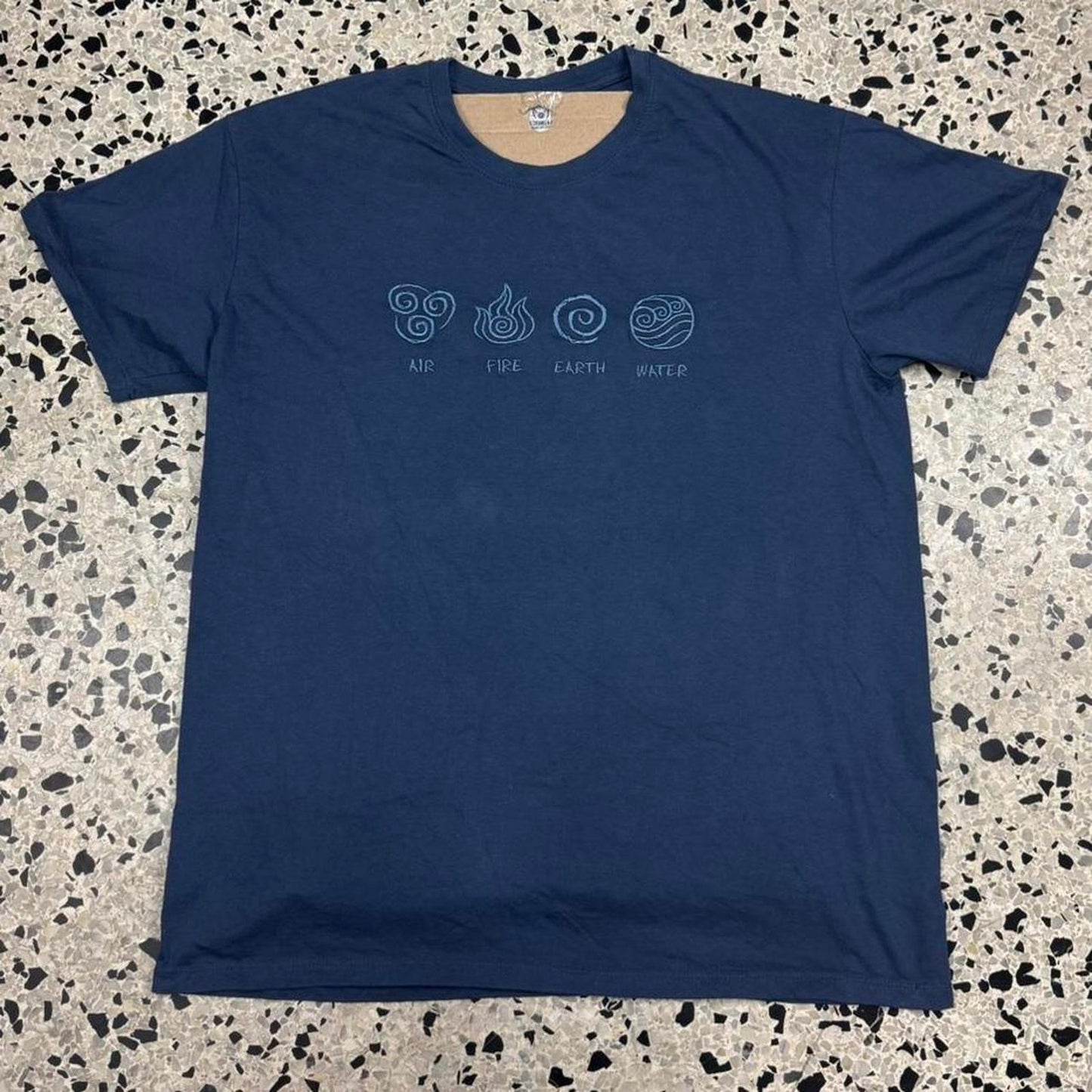 VINTAGE Y2K AIR FIRE EARTH WATER AVATAR THE LAST AIRBENDER EMBROIDERED TEE: