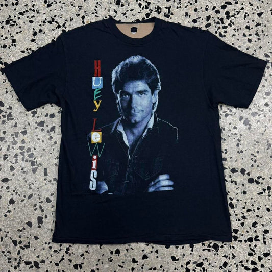 VINTAGE 80S 1986 SINGLE STITCH HUEY LEWIS AND THE NEWS TEE: