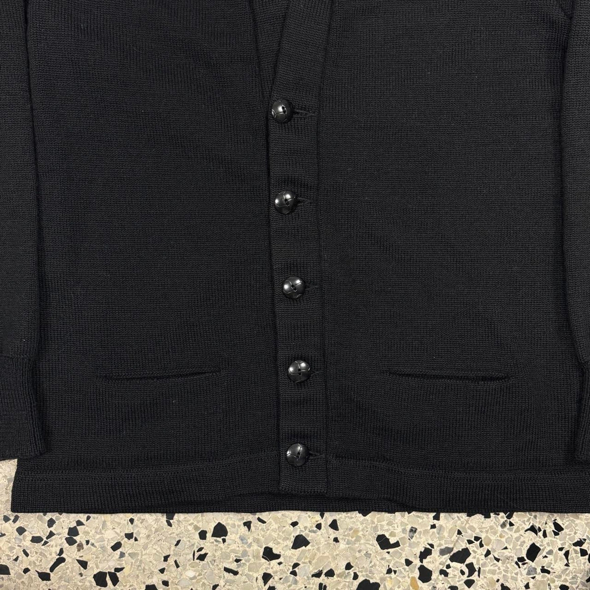 VINTAGE 50S 60S TRUE VTG DEHEN KNITTING CO. 100% WOOL KNIT CARDIGAN:
