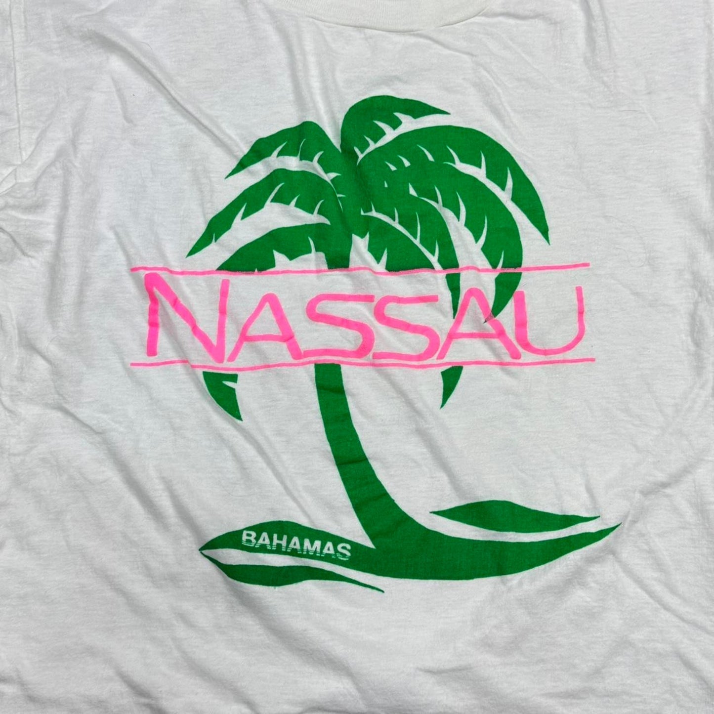 VINTAGE 80S 90S SINGLE STITCH NASSAU BAHAMAS TOURIST TEE: