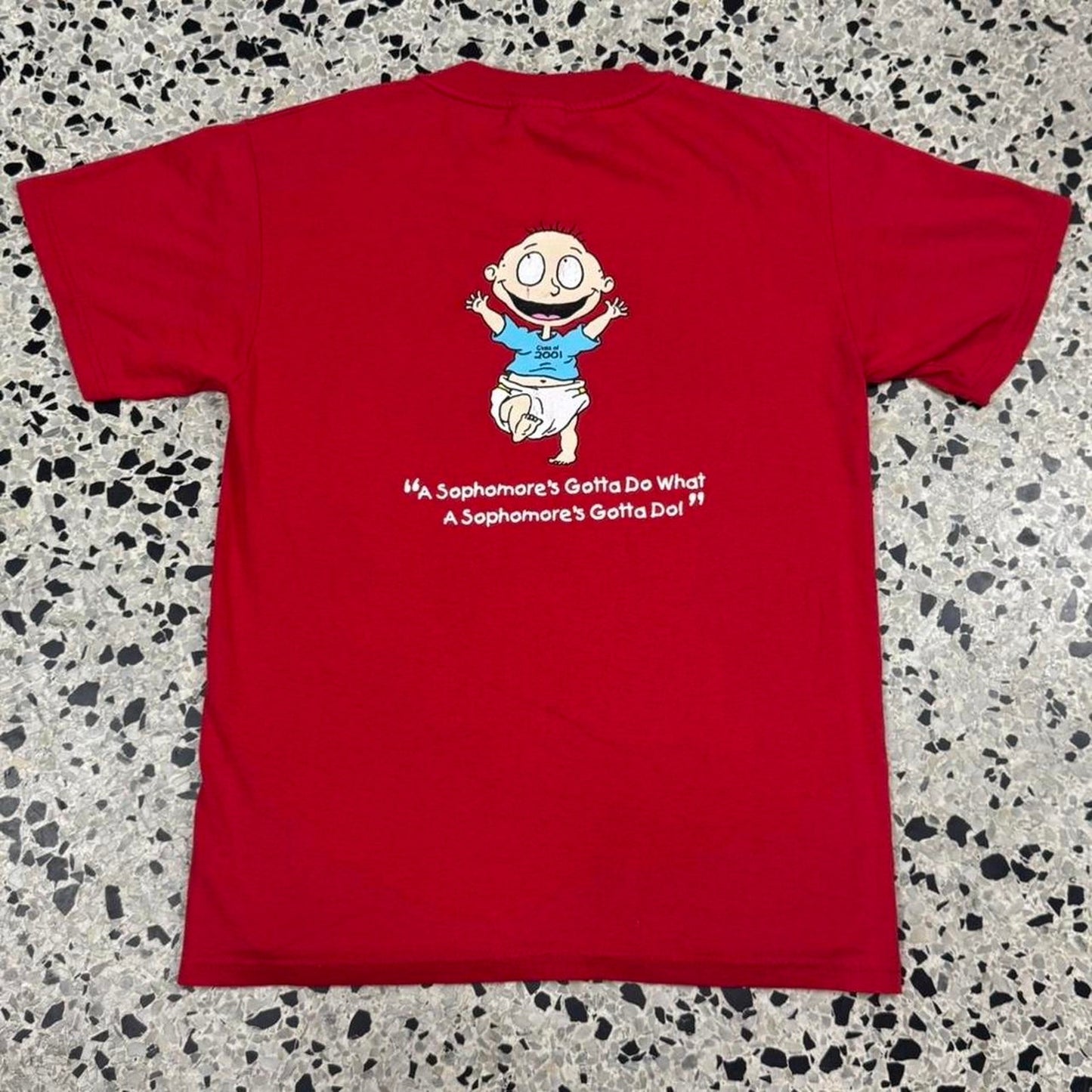 VINTAGE Y2K CLASS OF 2001 SOPHRATS RUGRATS PARODY TEE: